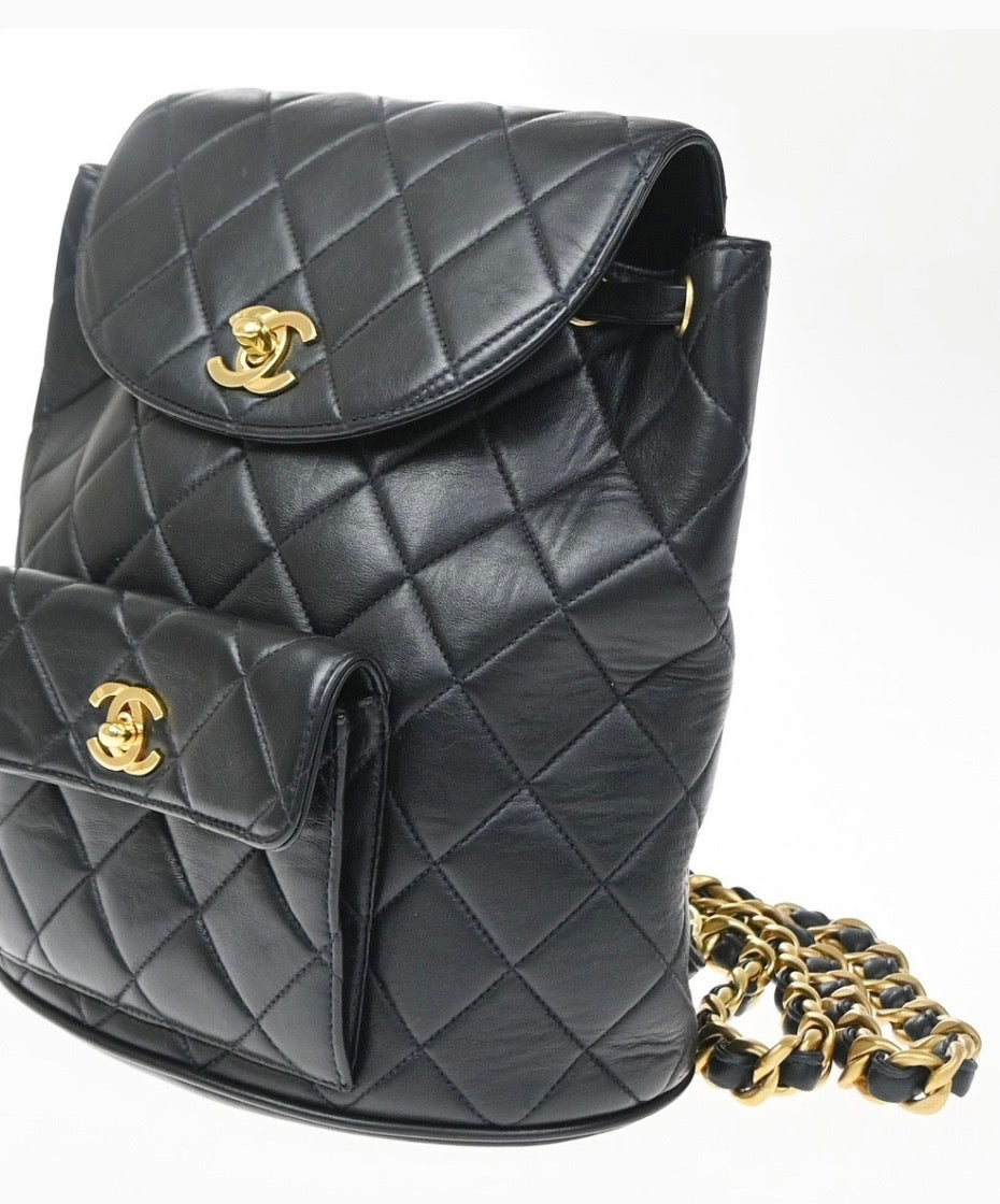 PRE-ORDER — Chanel Classic Quilted Lambskin Duma Backpack | Black | Gold Hardware