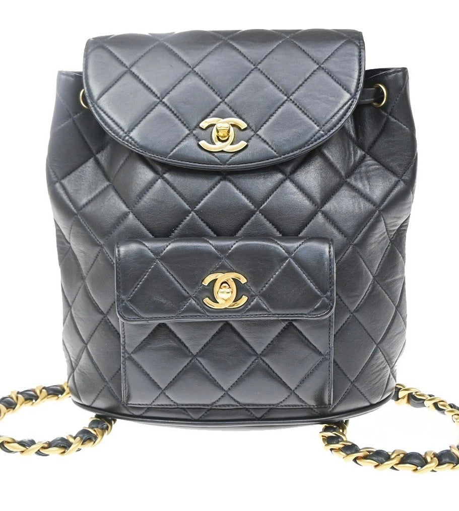 PRE-ORDER — Chanel Classic Quilted Lambskin Duma Backpack | Black | Gold Hardware