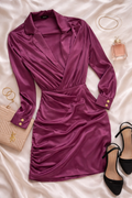 Mauve Satin Dress