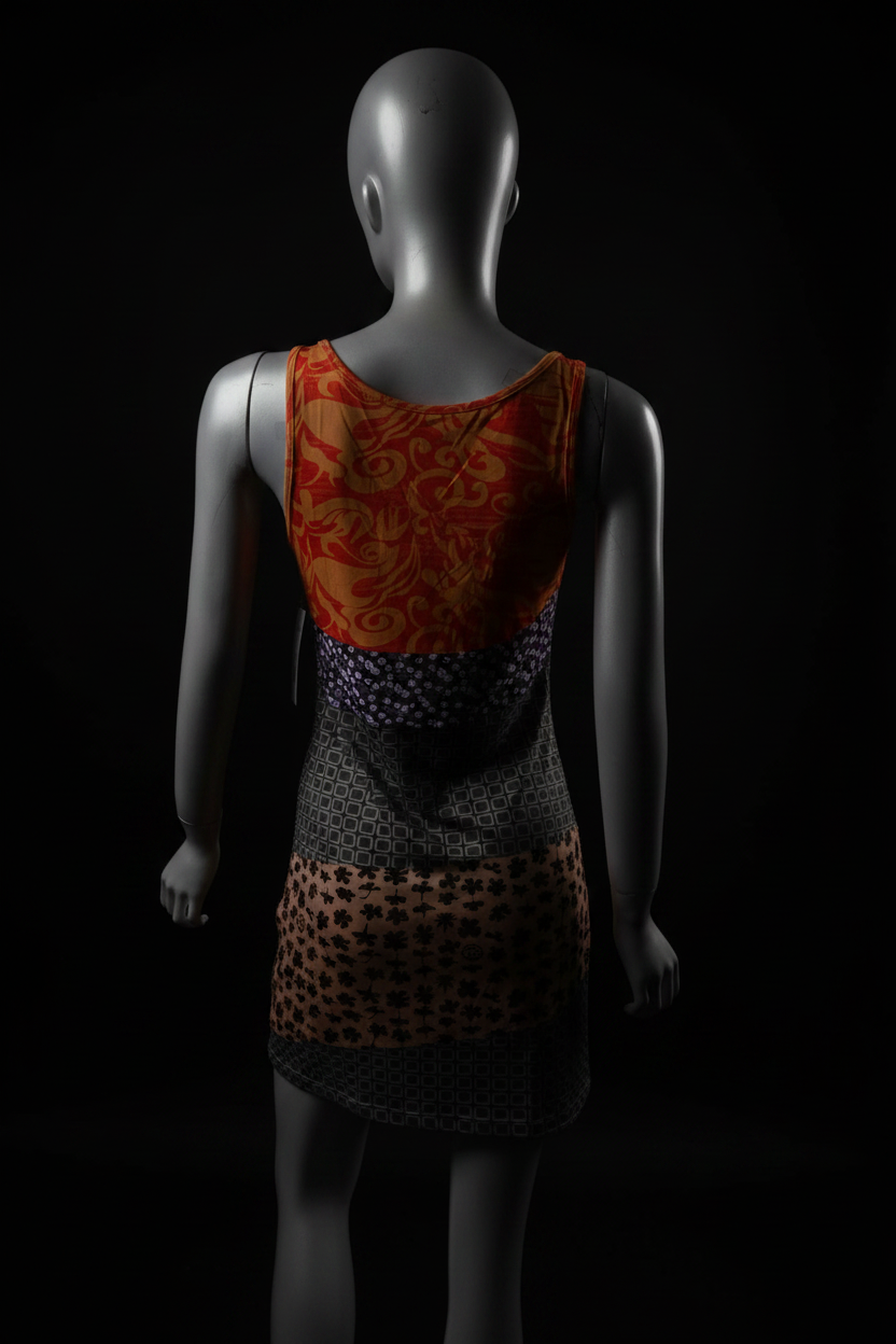 Mosaic Flame Mini Dress