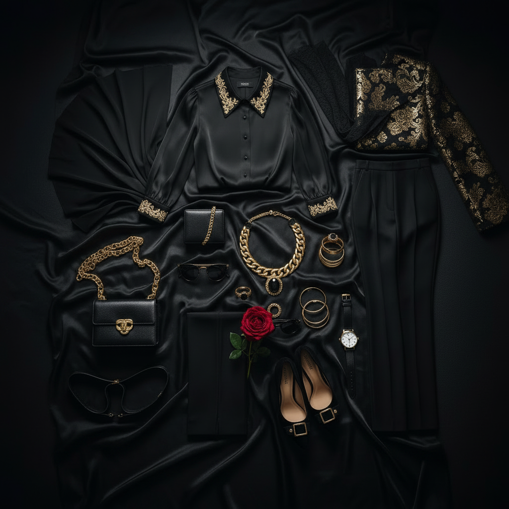 Noir Affinity Signature Styling Session - luxury dark editorial