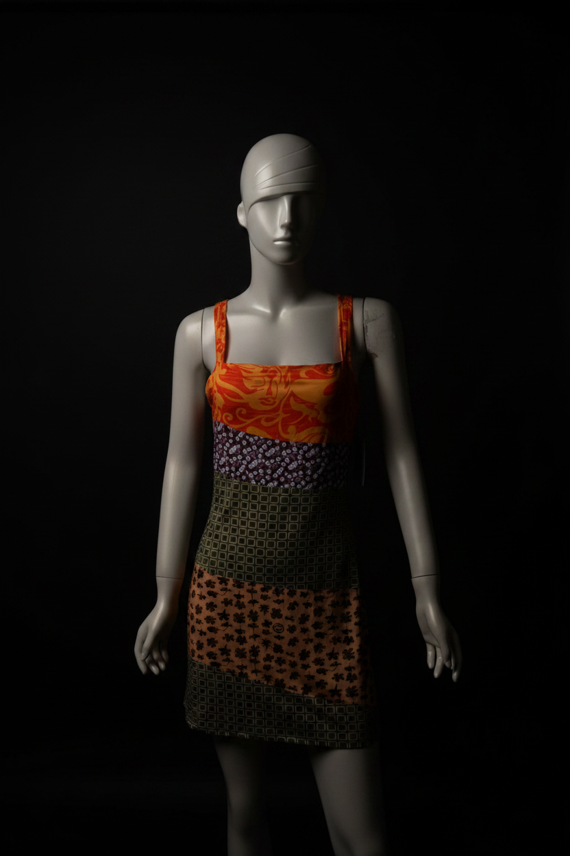 Mosaic Flame Mini Dress