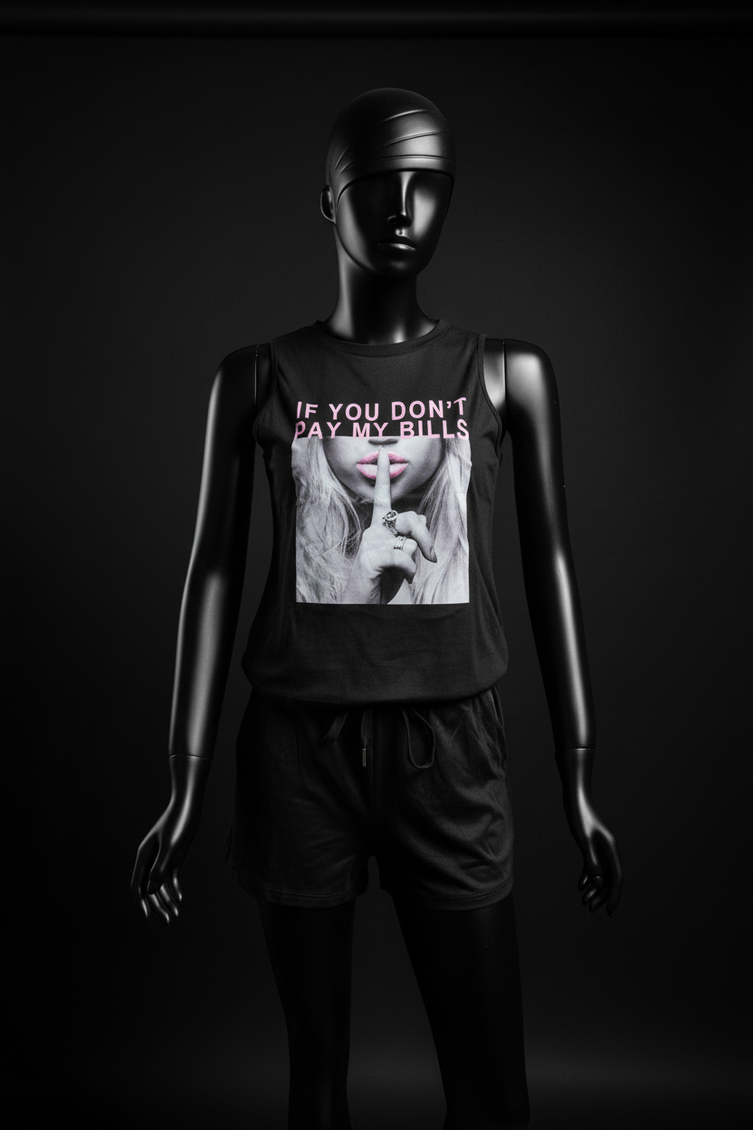 If You Don't Pay My Bills Graphic Tee Set