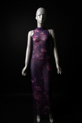 Purple Mesh Maxi Dress — Front